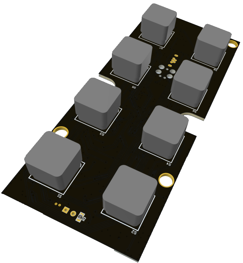 نمای سه بعدی از برد فرستنده PCB